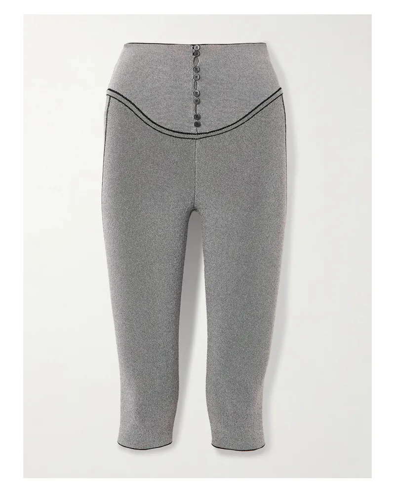 Jacquemus Verkürzte Leggings Aus Stretch-jersey - Grau Grau