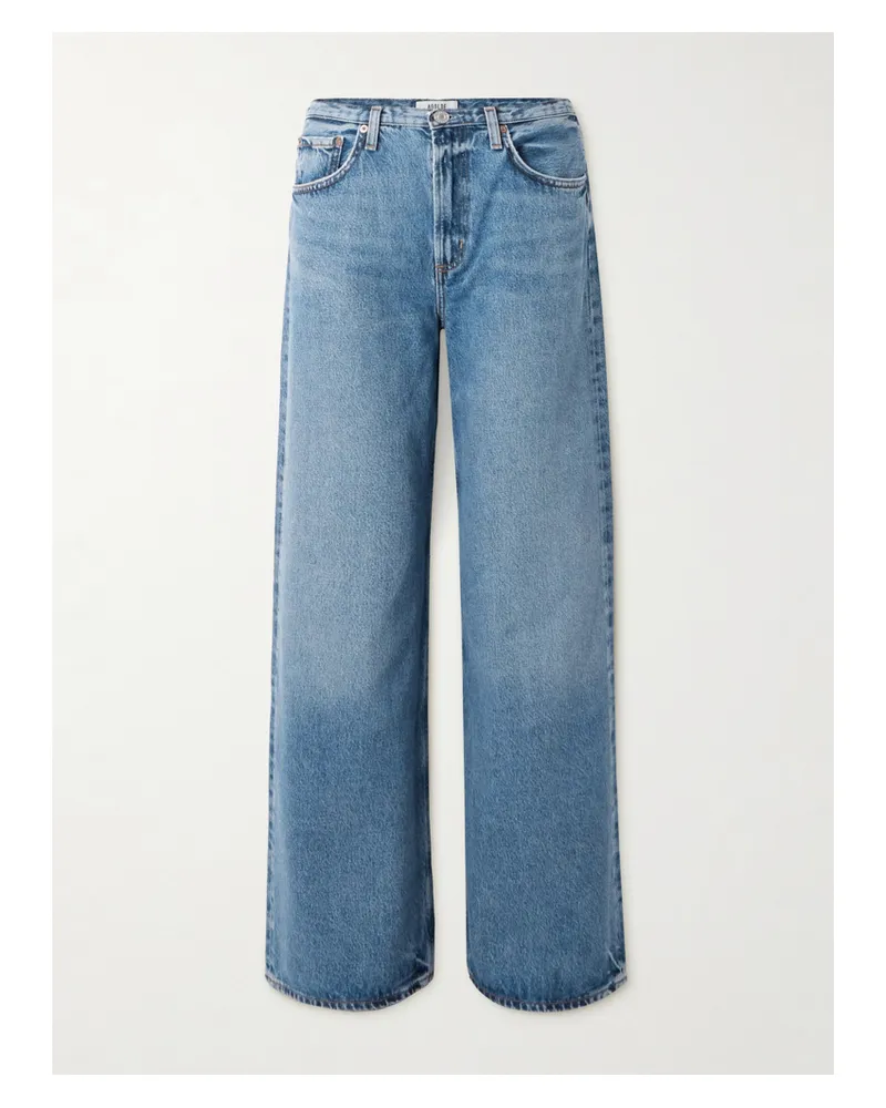 AGOLDE Kiera Halbhohe Jeans Mit Weitem Bein Aus Bio-denim - Blau Blau