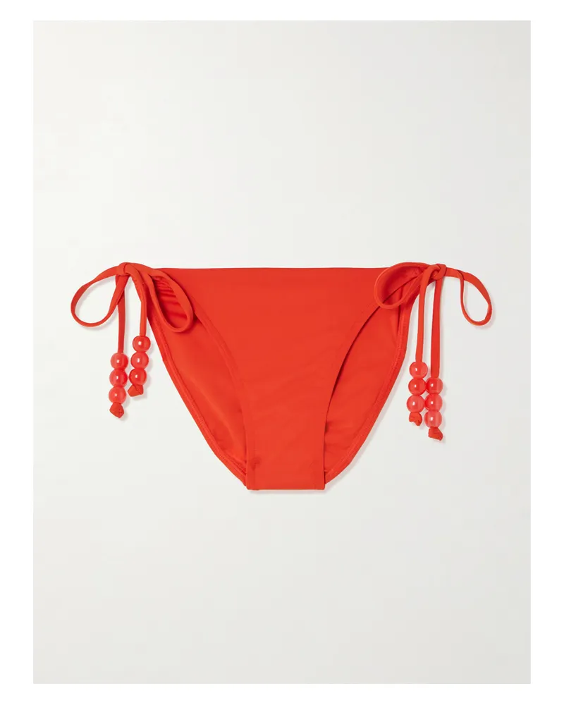 STAUD Sisley Bikini-höschen Mit Zierperlen - Orange Orange
