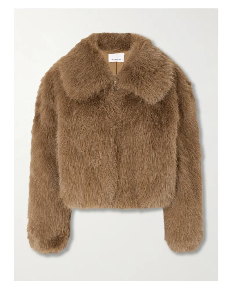 FRANKIE Shop Hope Oversized Plush Coat - Brown Brown