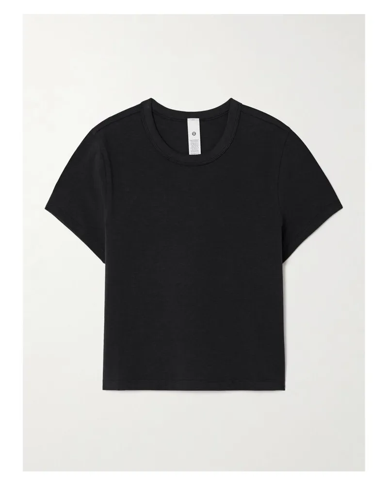 LULULEMON T-shirt Aus Jersey Aus Einer Baumwollmischung - Schwarz Schwarz