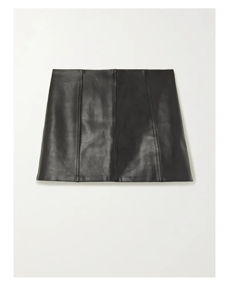 Petar Petrov Kick-ass Minirock Aus Leder - Schwarz Schwarz