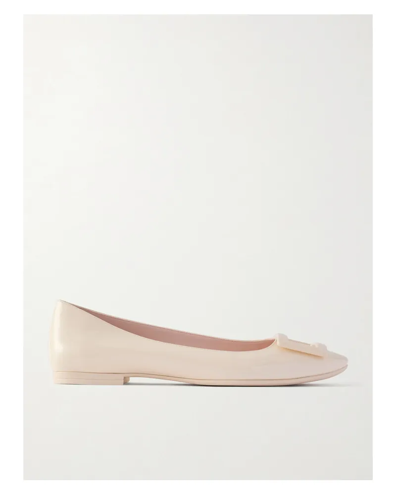 Roger Vivier Gommettine Ballerinas Aus Lackleder - Creme Creme