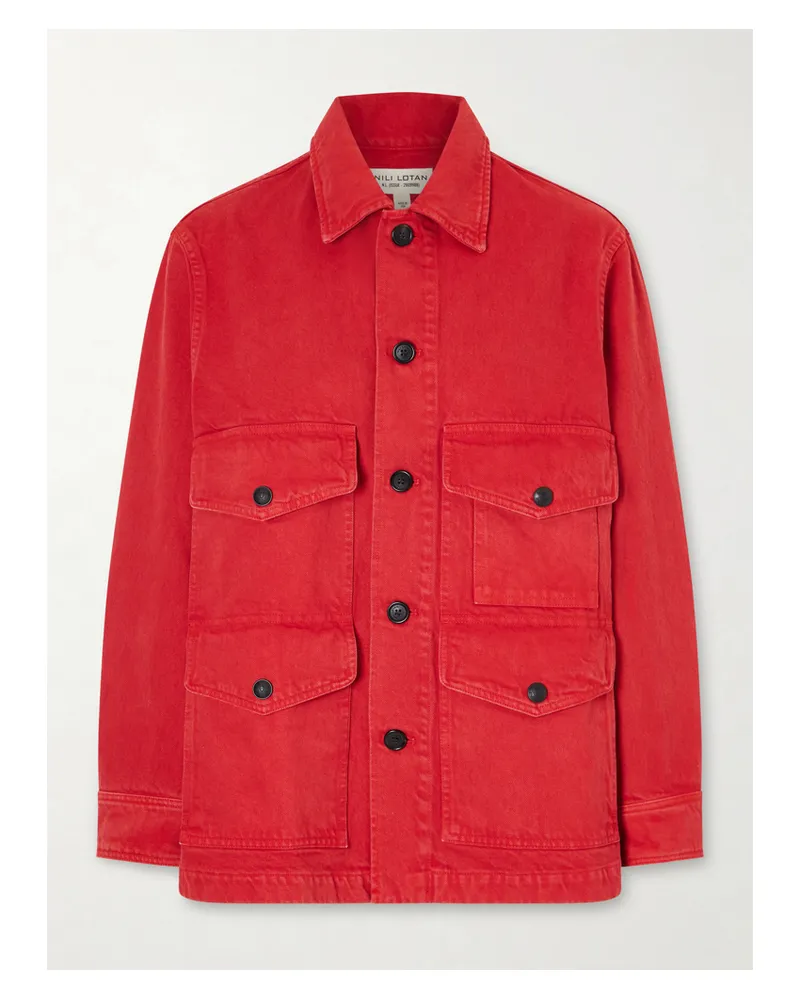 Nili Lotan Leroy Denim Jacket - Red Red