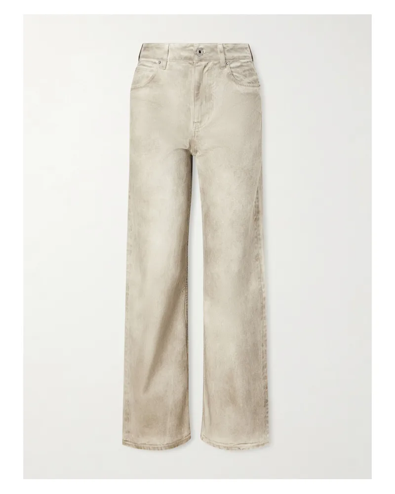 Loewe High-rise Straight-leg Jeans - Cream Cream