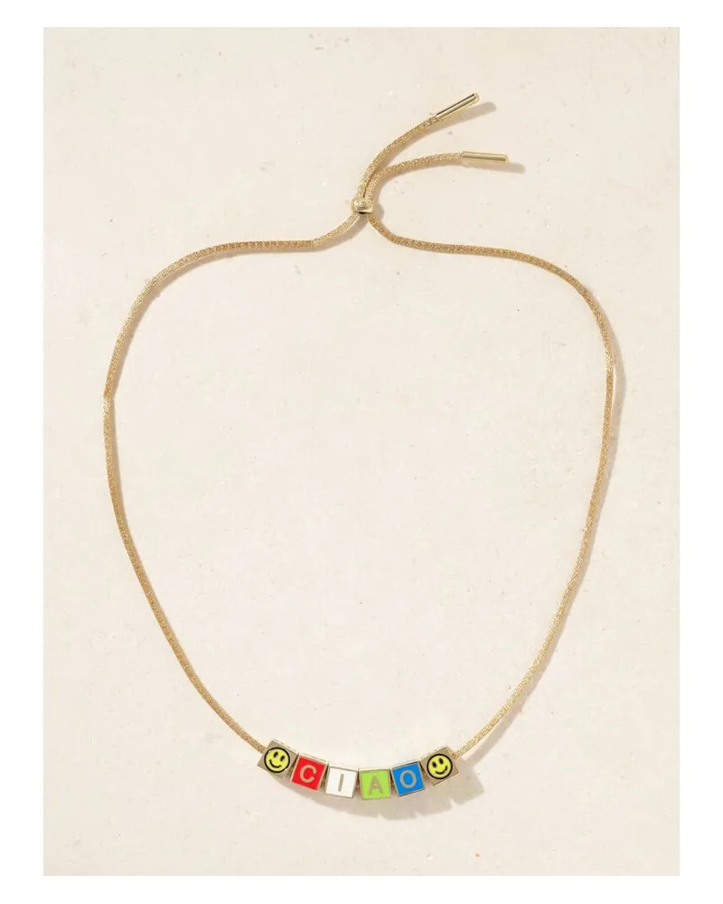 Lauren Rubinski Ciao Kette Mit Details Aus 14 Karat Gold Und Emaille Gold