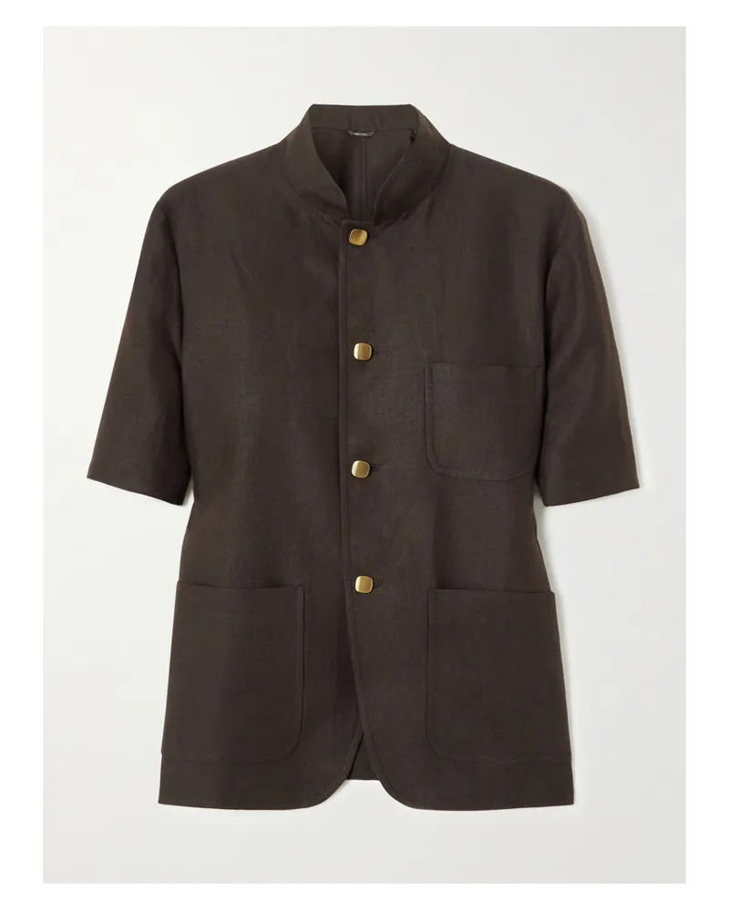 Loro Piana Spagna Jacke Aus Leinen - Braun Braun