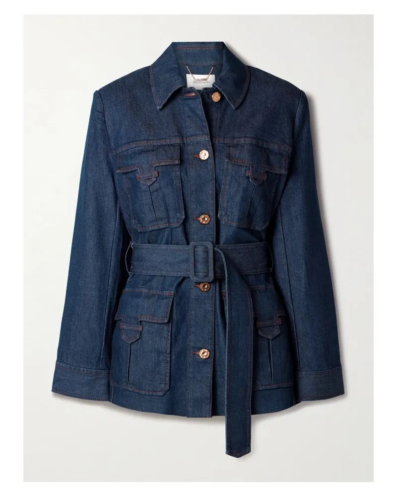 Zimmermann Illuminate Jeansjacke Mit Gürtel - Blau Blau