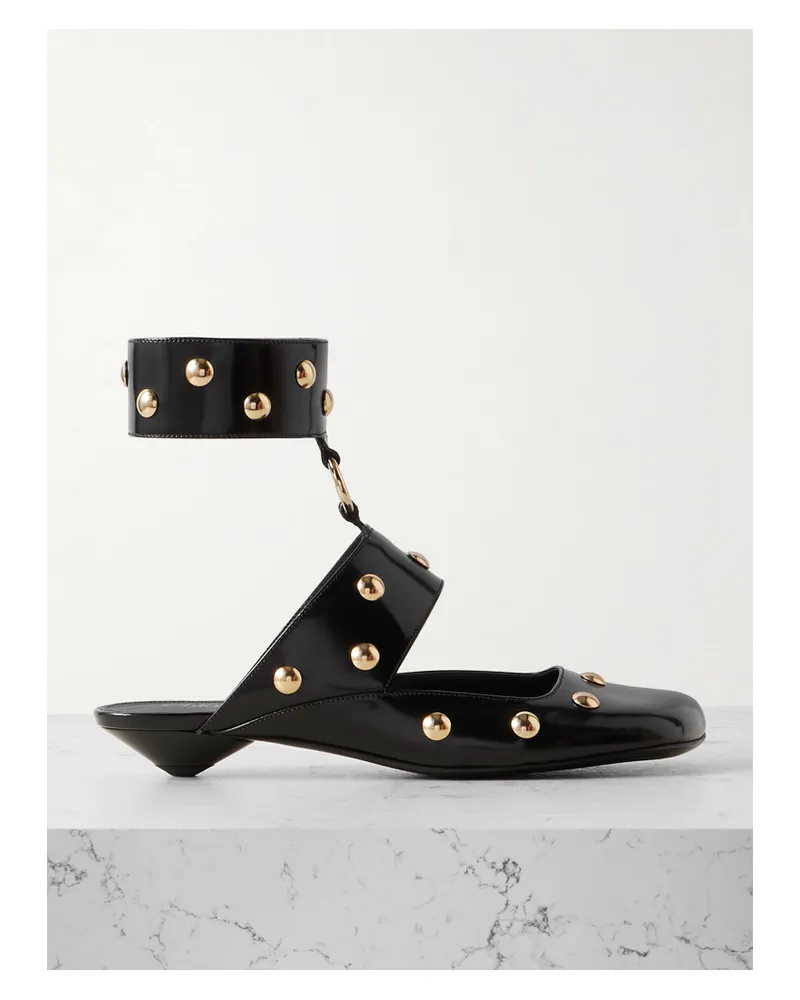 Chloé Jade Riemchenpumps Aus Leder Mit Nieten - Schwarz Schwarz