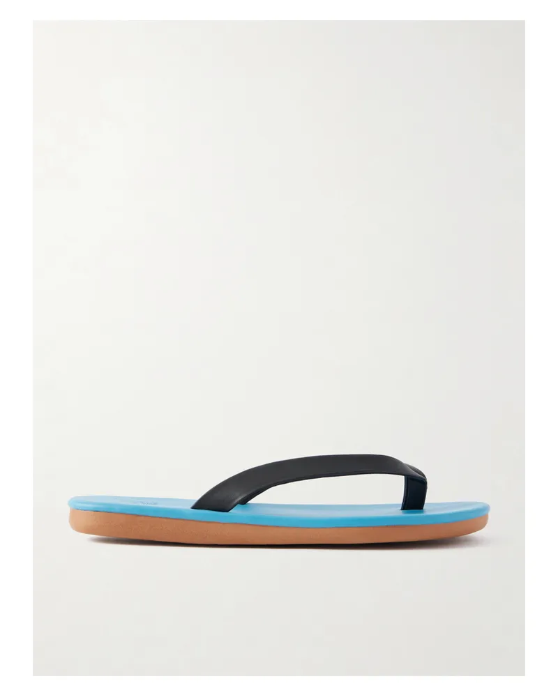 Ancient Greek Sandals Saionara Leather Flip Flops - Blue Blue