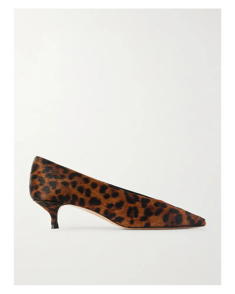 Le Monde Béryl Babouche Pumps Aus Kalbshaar Mit Leopardenprint - Animal-Print Animal-print