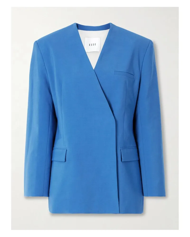 Esse Studios Homme Doppelreihiger Oversized-blazer Aus Webstoff - Blau Blau