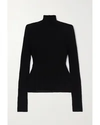 Saint Laurent Pullover aus Rippstrick Schwarz