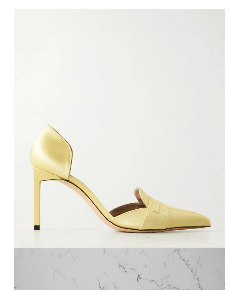 Tom Ford Eva D'orsay Pumps Aus Satin - Gelb Gelb