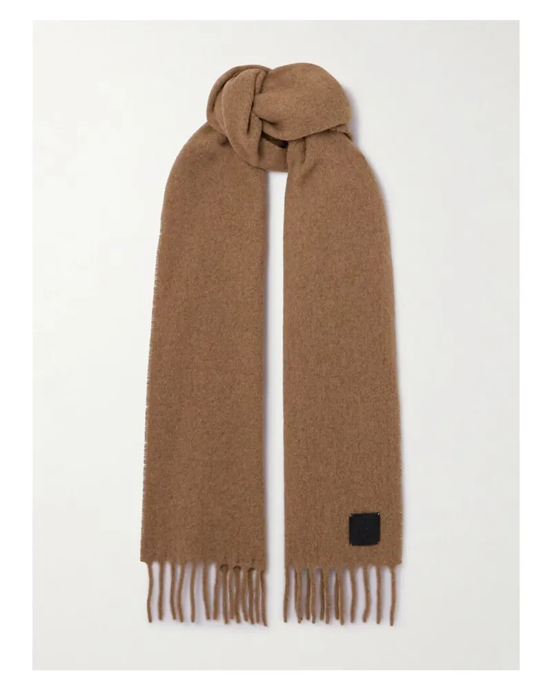 Totême Schal Aus Einer Alpakawollmischung Mit Fransen - Braun Braun