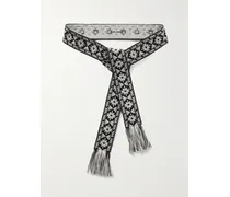 Etka Geflochtener Bindegürtel Mit Fransen - Schwarz