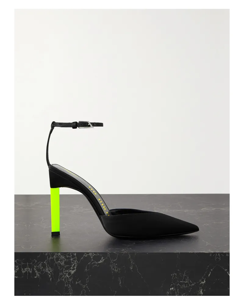 ATTICO Perine Pumps Aus Satin - Schwarz Schwarz