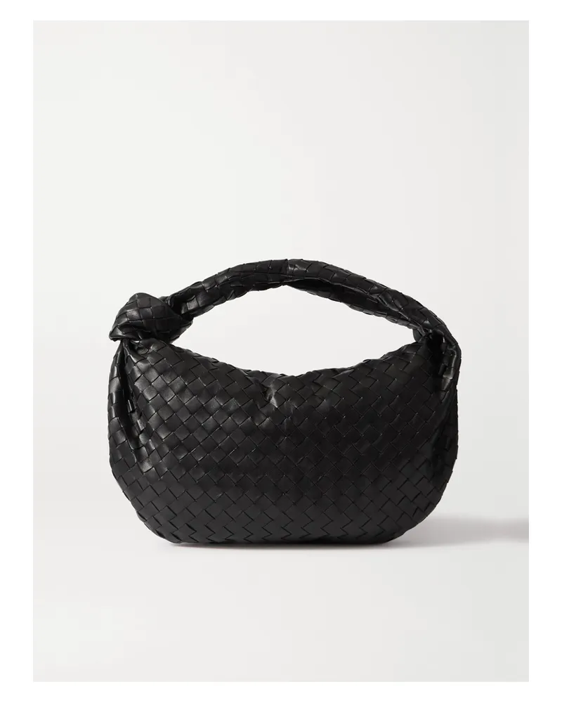 Bottega Veneta Jodie Knotted Intrecciato Leather Tote - Black Black