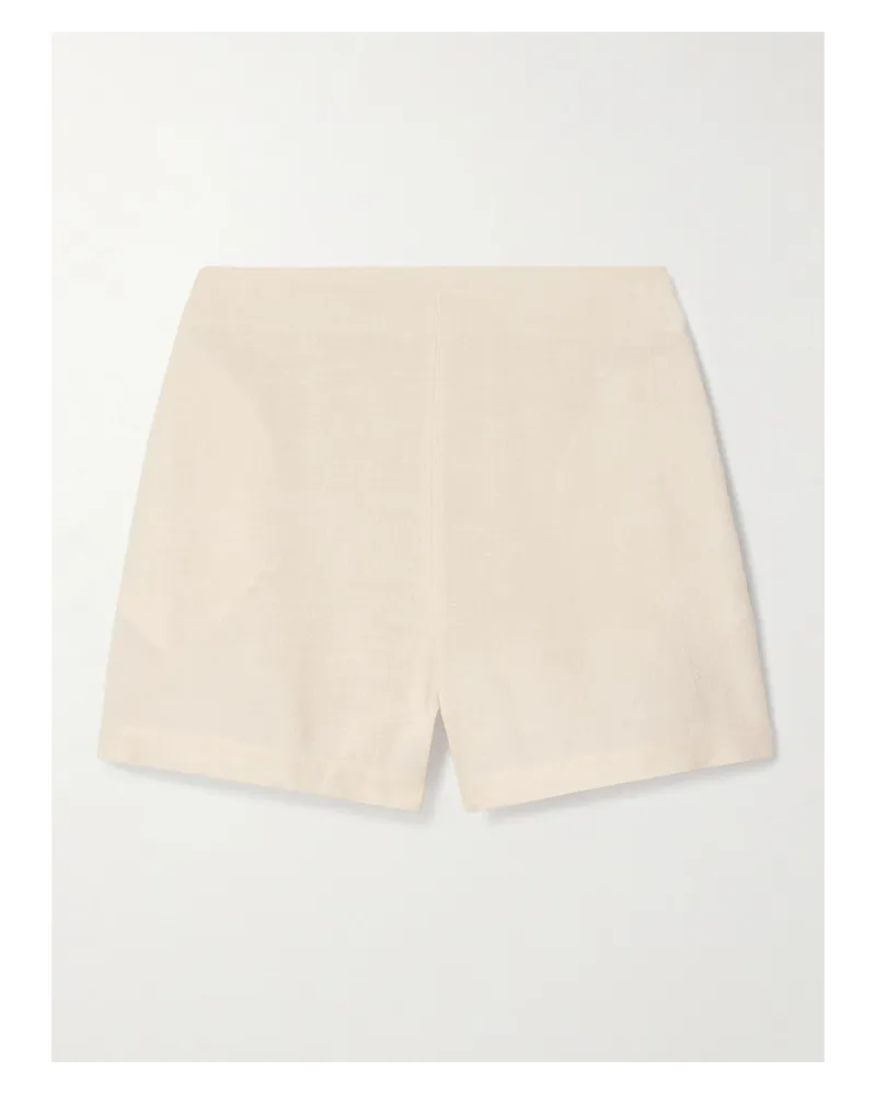 Lisa Marie Fernandez Shorts aus Webstoff Elfenbein