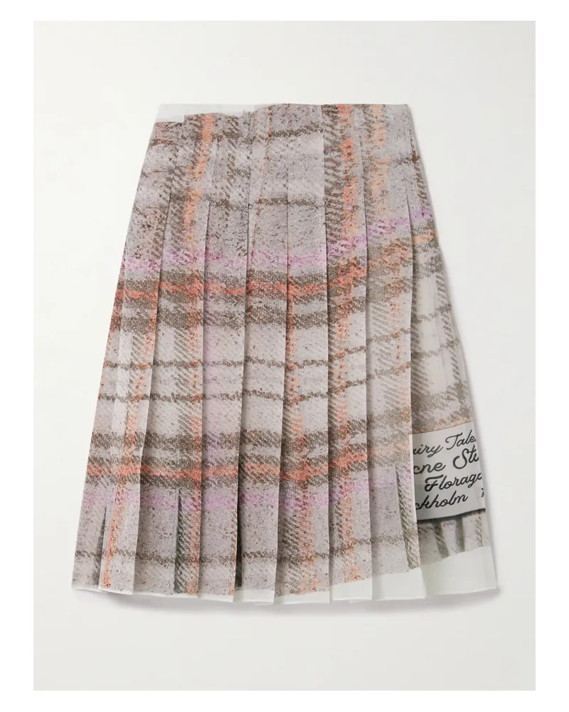 Acne Studios Rock Aus Bedrucktem Crêpe De Chine Mit Falten - Mehrfarbig Mehrfarbig