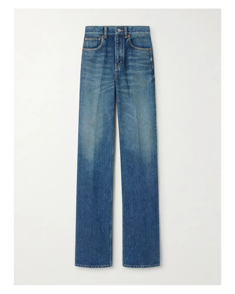 Saint Laurent Neo Clyde Straight-leg Jeans - Blue Blue