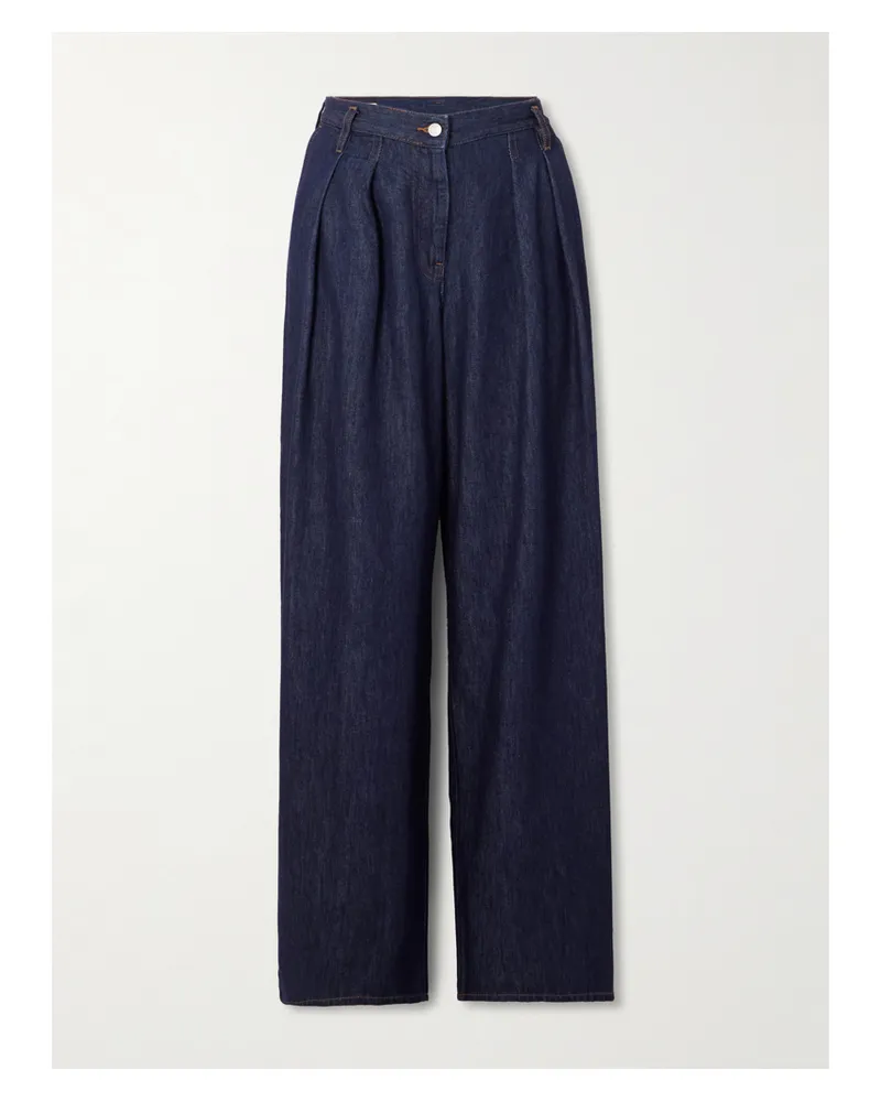 Dries van Noten Bundfaltenhose Aus Denim Mit Weitem Bein - Blau Blau