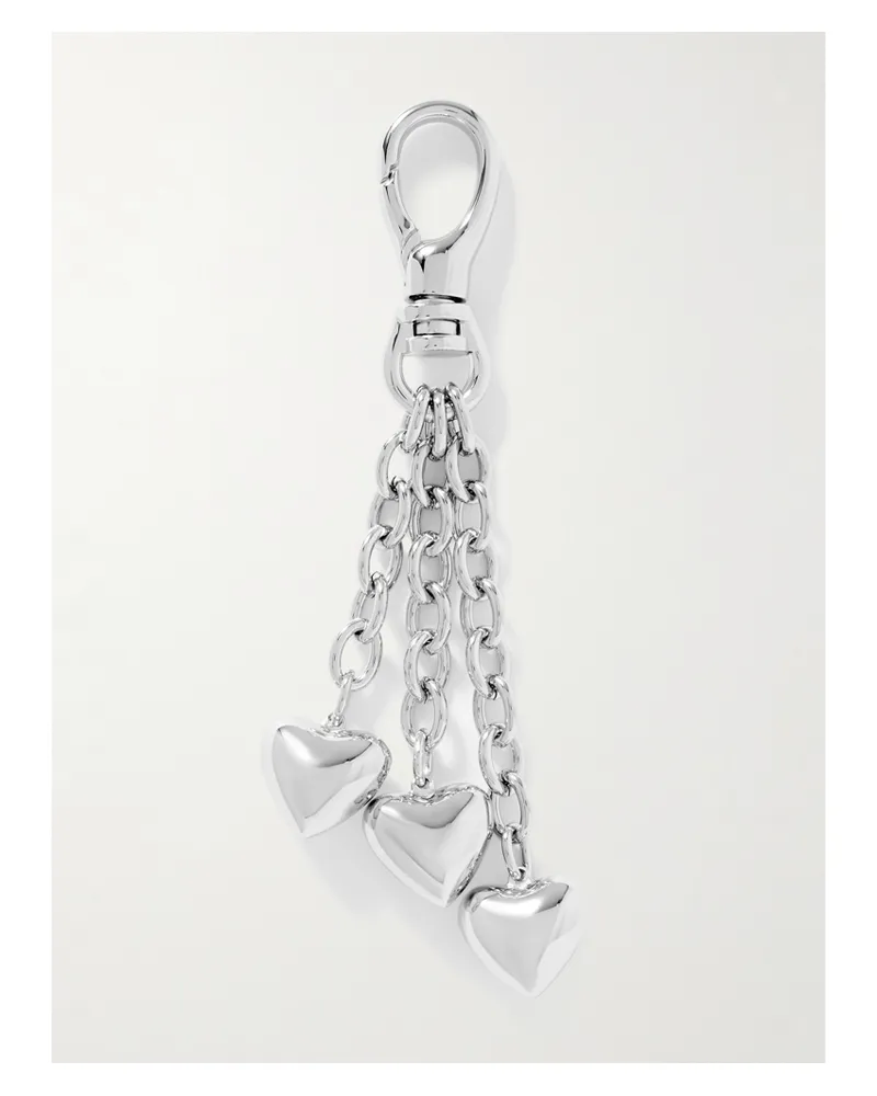 Roxanne Assoulin The Puffy Heart Silver-tone Bag Charm Silver