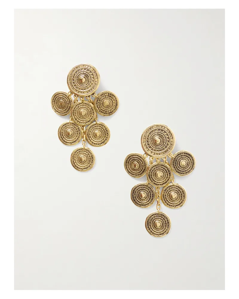 Saint Laurent Byzance Goldfarbene Ohrclips Gold