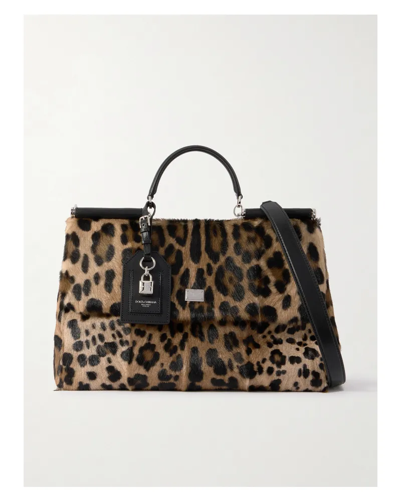 Dolce & Gabbana Vittoria Schultertasche Aus Ziegenhaar Mit Leopardenprint Und Lederbesätzen - Animal-Print Animal-print