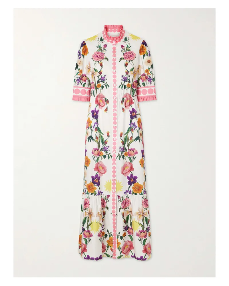 Borgo De Nor Marni Floral-print Cotton Midi Dress - Multi Multi