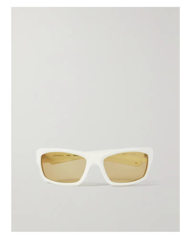 Lexxola Neo Sonnenbrille Mit D-rahmen Aus Azetat - Weiß Weiß