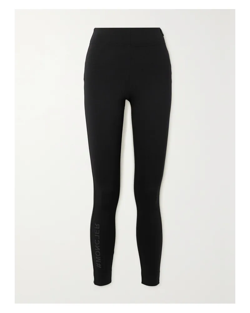 Moncler Leggings Aus Stretch-jersey Mit Print - Schwarz Schwarz