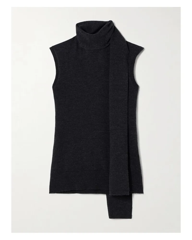 Totême Pullunder Aus Einer Wollmischung Mit Recycelten Fasern Und Schluppe - Grau Grau