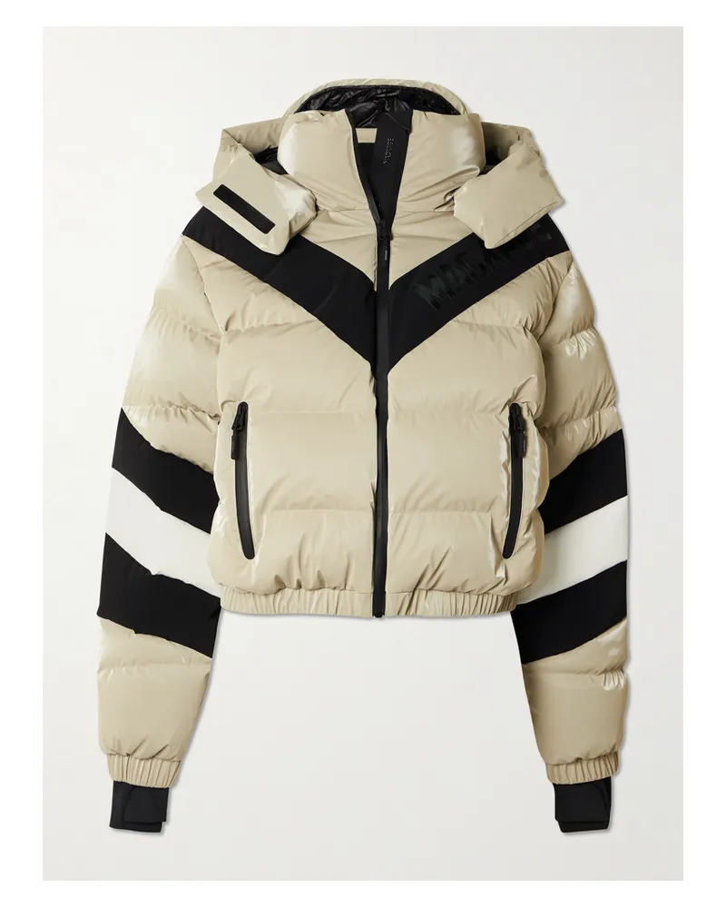 Mackage Kairi Hooded Cropped Quilted Down Ski Jacket - Brown Brown