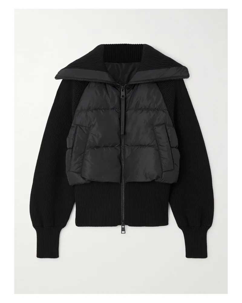 Canada Goose Hybridge® Astoria Daunenjacke Aus Gestepptem Shell Mit Einsätzen Aus Wolle - Schwarz Schwarz