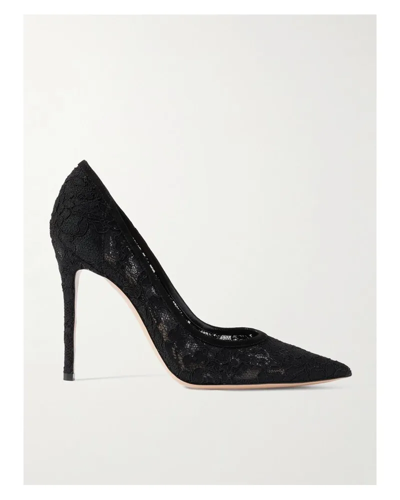 Gianvito Rossi Claudia 105 Pumps Aus Spitze - Schwarz Schwarz