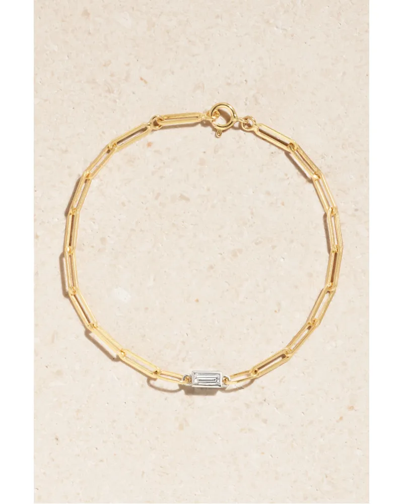 Yvonne Léon Armband aus 18 Karat Gelb- Und Weiß mit Diamant Gold