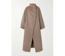 Leroy Oversized-mantel Aus Einer Gebürsteten Wollmischung - Braun