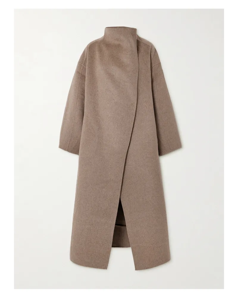 FRANKIE Shop Leroy Oversized-mantel Aus Einer Gebürsteten Wollmischung - Braun Braun