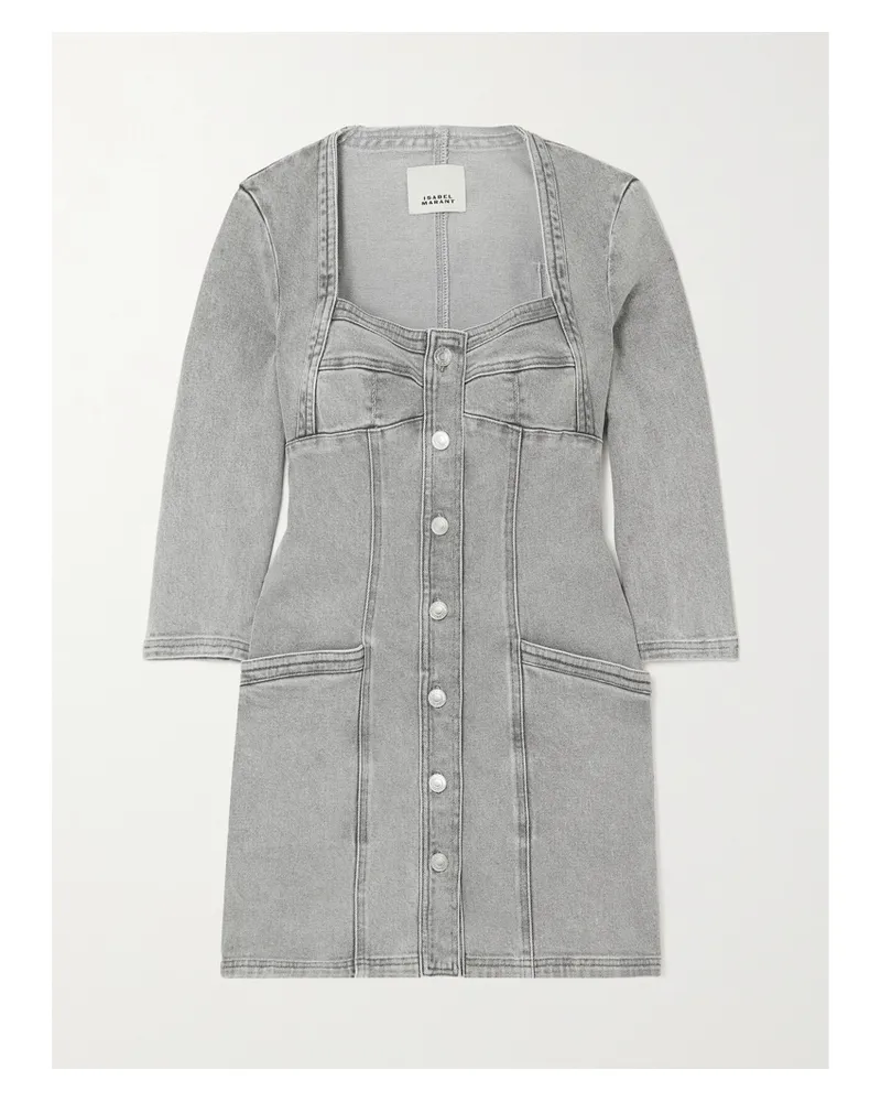 Isabel Marant Vona Minikleid Aus Denim - Grau Grau