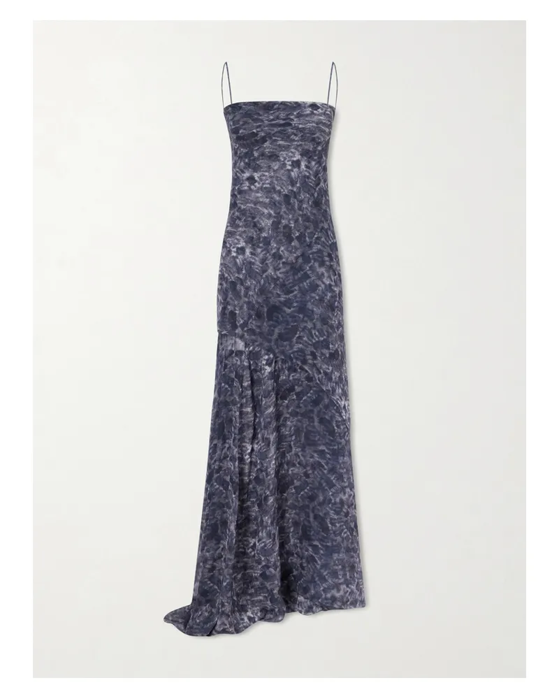 Cortana Meena Silk-satin Maxi Dress - Blue Blue