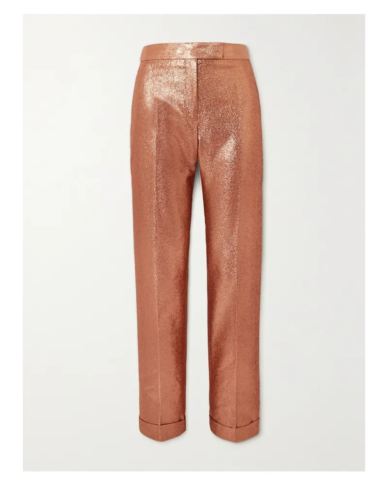 Tom Ford Hose Mit Geradem Bein Aus Sablé Mit Glitter-finish - Pink Pink