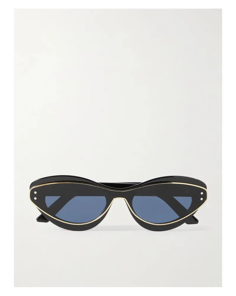 Dior Diormeteor B1i Goldfarbene Sonnenbrille Mit Cat-eye-rahmen Aus Azetat - Schwarz Schwarz