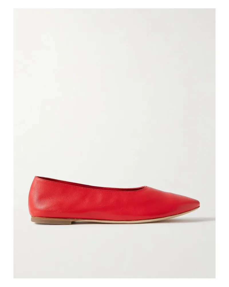 STAUD Alba Ballerinas Aus Leder - Rot Rot