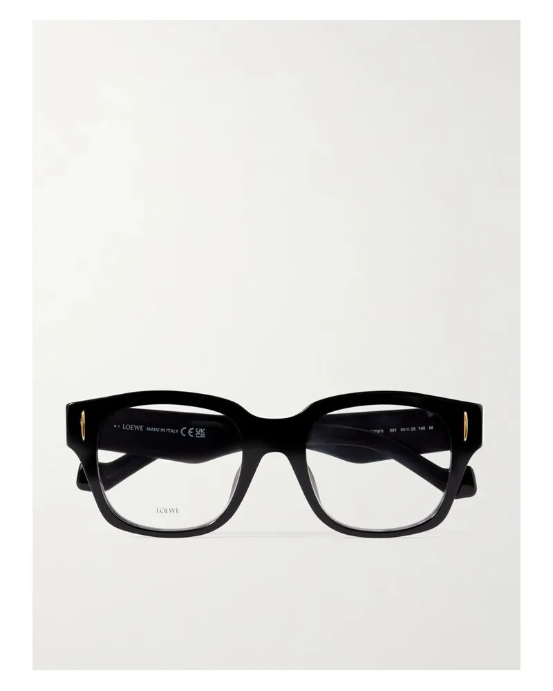 Loewe Anagram Brille Mit Eckigem Rahmen Aus Azetat - Schwarz Schwarz