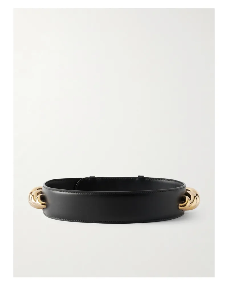 Alaïa Ledergürtel Mit Goldglänzenden Verzierungen - Schwarz Schwarz