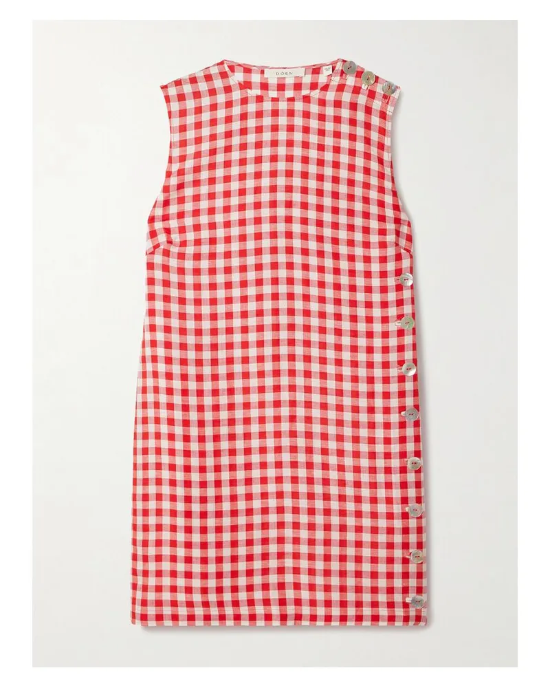 DÔEN Coraline Minikleid Aus Webstoff Mit Gingham-karomuster - Rot Rot