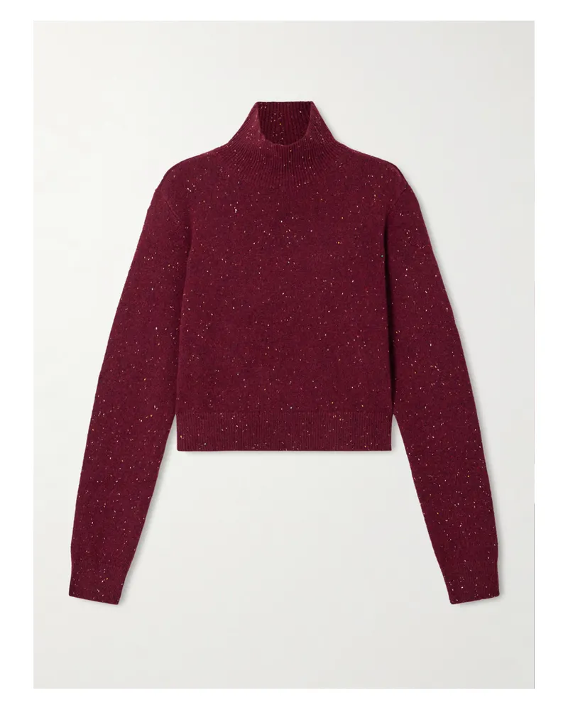 Frame Denim The Fleck Rollkragenpullover Aus Kaschmir - Burgunder Burgunder