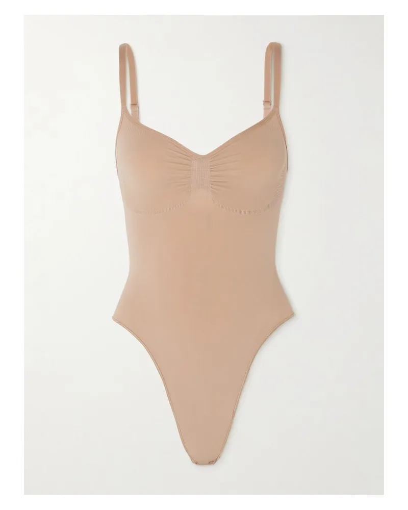 SKIMS Seamless Sculpt Thong Bodysuit – Sienna – Body - Braun Braun
