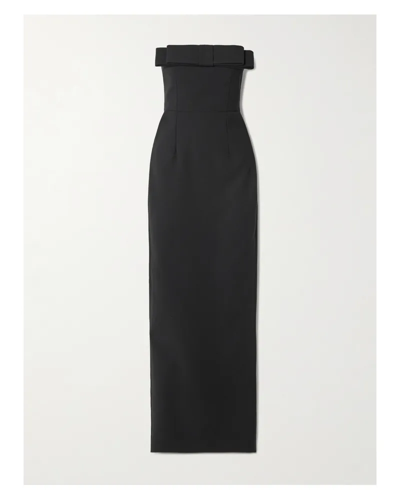 The New Arrivals Ilkyaz Ozel Midikleid Aus Crêpe Mit Schleife - Schwarz Schwarz